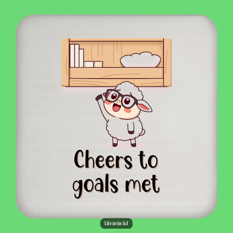 Funny Sheep Coaster - Smart Cartoon Animal Reaching, Protect Surfaces & Humorous Gift