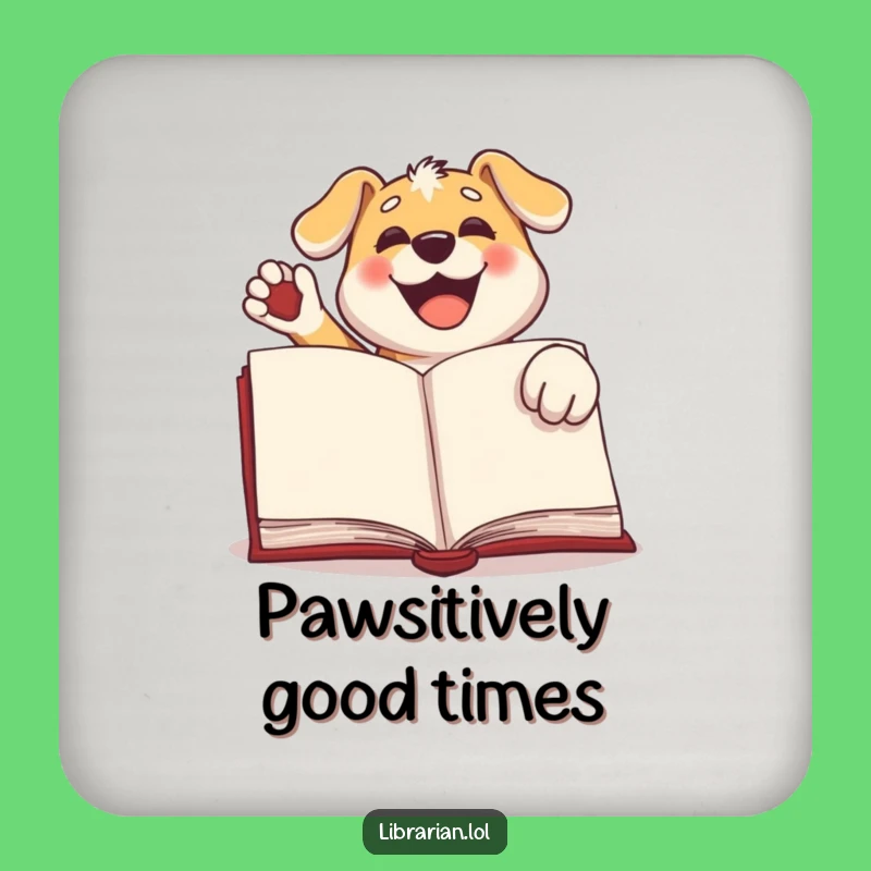 Funny Dog Stamp Coaster: Protect Surfaces with Pup Power