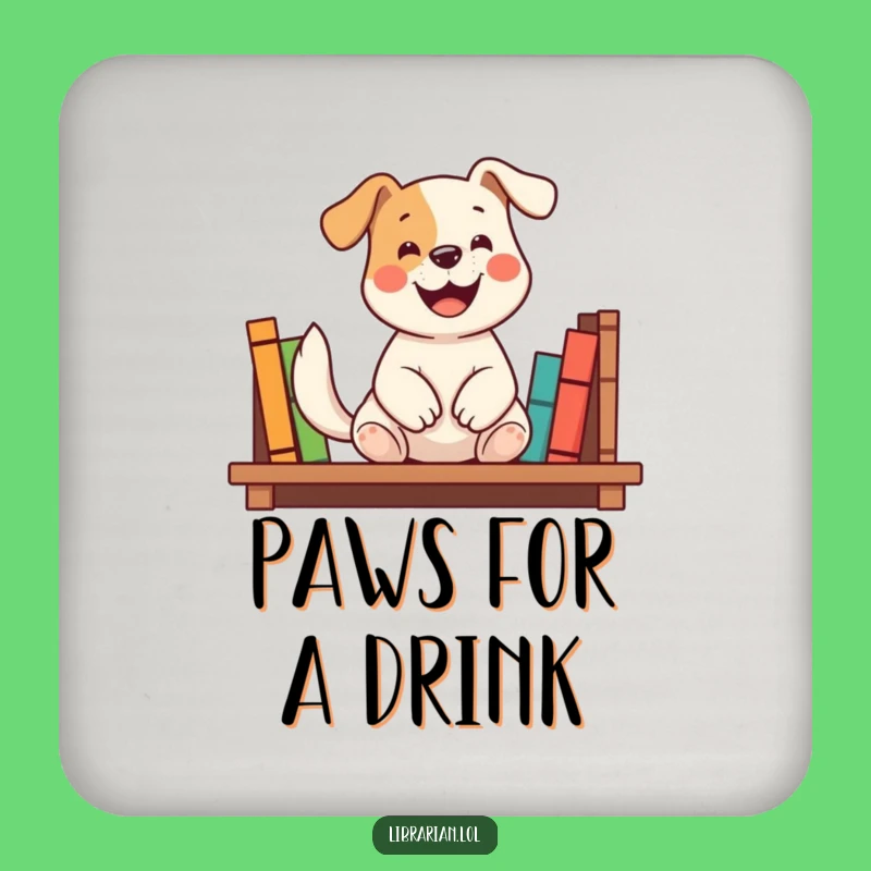 Funny Dog Bookshelf Coasters: Protect Surfaces with Literary Charm