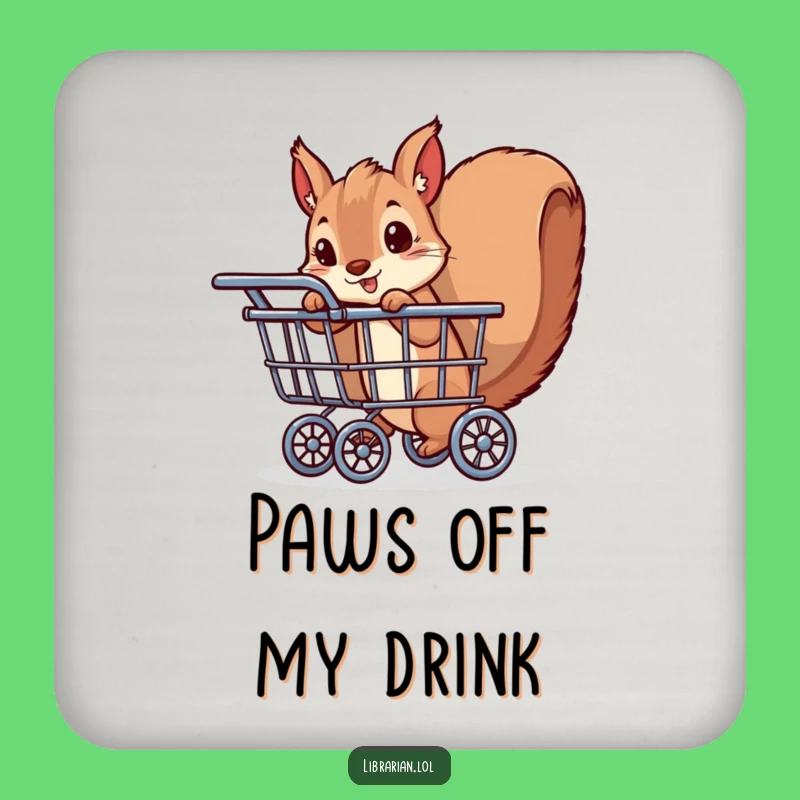 Funny Squirrel Coaster Set: Playful Book Lover Protection, Unique Funny Gift