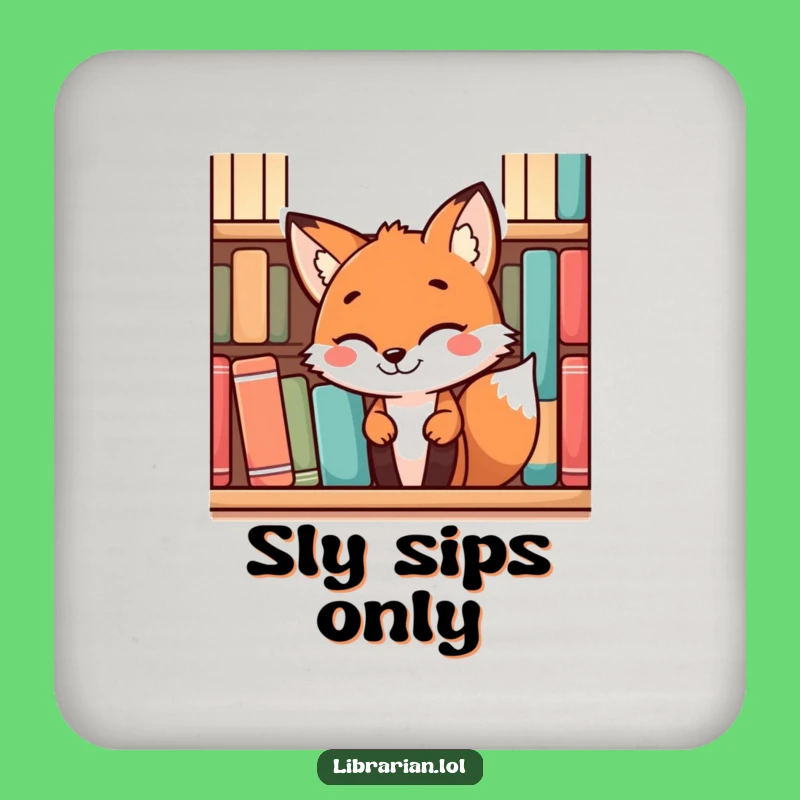 Funny Fox Coaster Set: Protect Surfaces with Mischievous Charm, Perfect Funny Gift