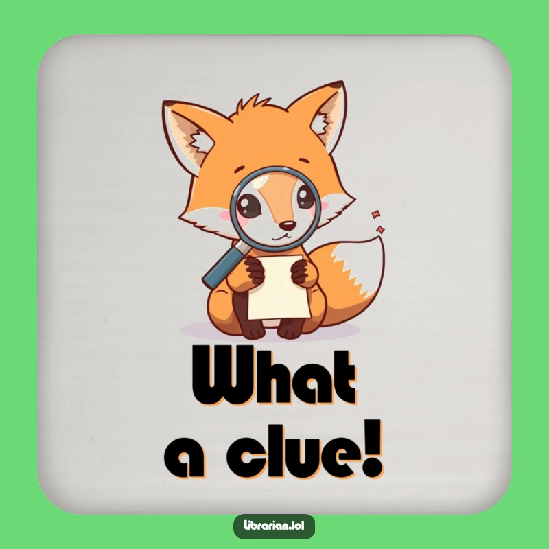 Funny Fox Detective Coasters: Protect Surfaces from Clues and Condensation