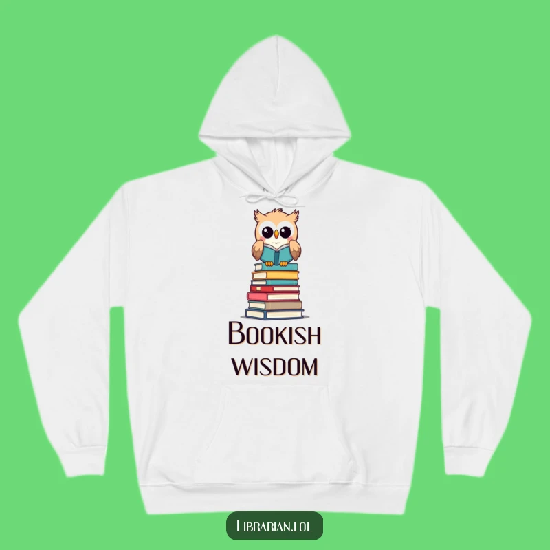 Cozy Funny Owl Librarian Hoodie: Stay Wise and Warm with Literary Fun!