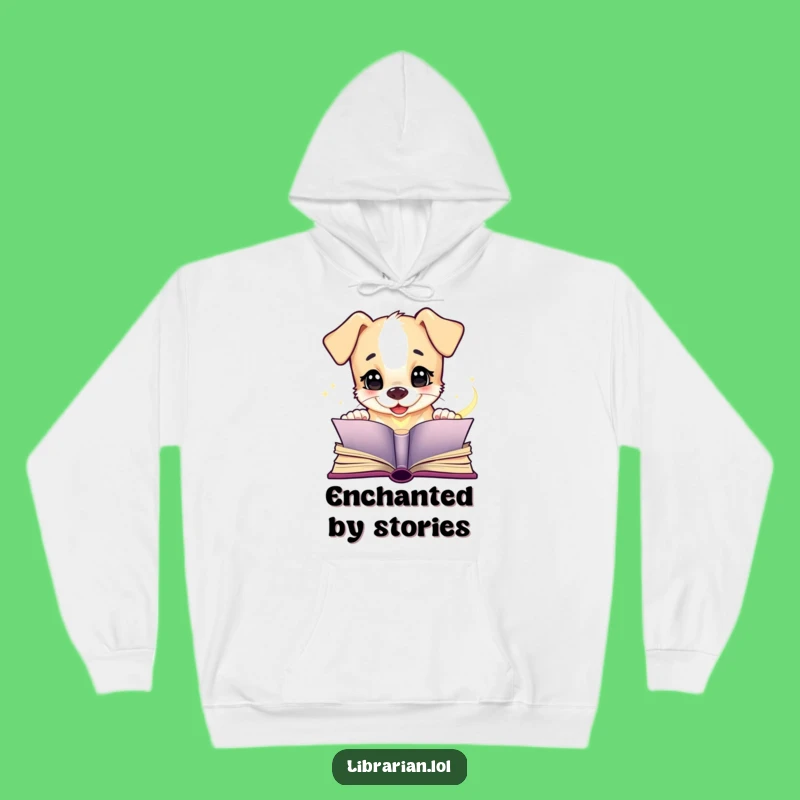 Funny Puppy Book Hoodie - Cozy & Hilarious Gift for Cozy Readers