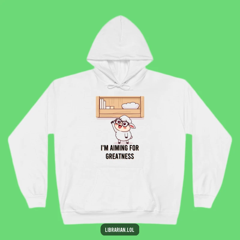 Funny Sheep Hoodie - Cozy Cartoon Animal Reaching, Warm & Humorous Gift for Thinkers