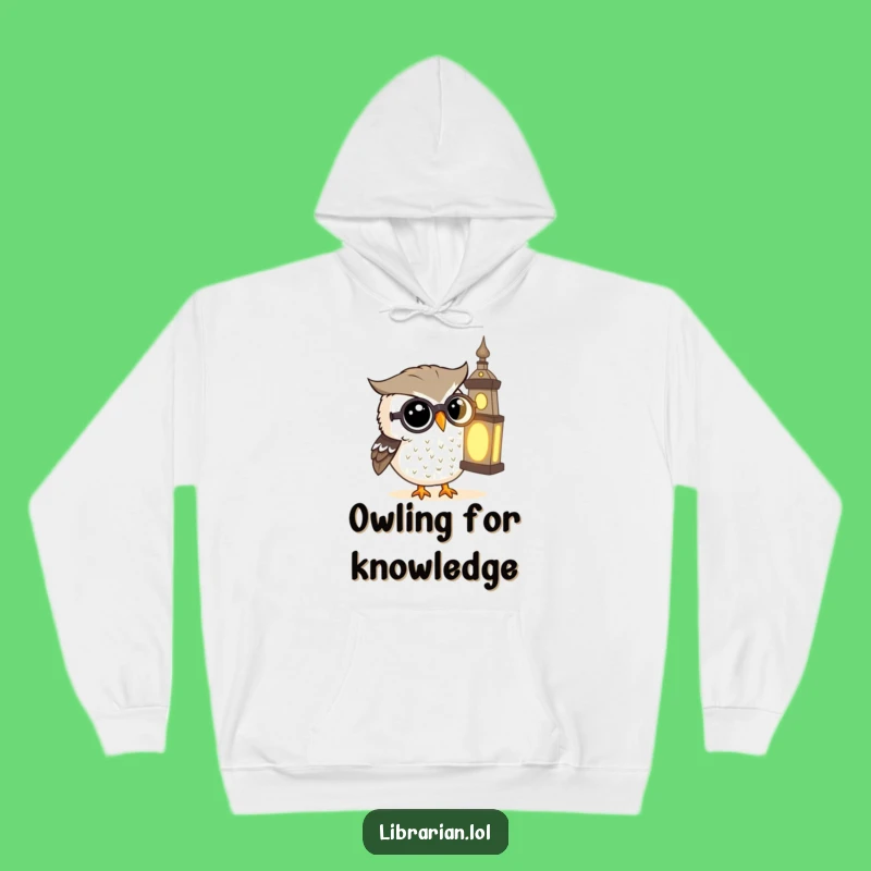 Funny Wise Owl Hoodie: Spectacled Owl Reads Tome, Cozy Intellectual Funny Gift!