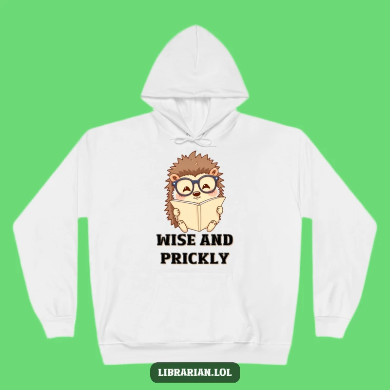 Funny Hedgehog Hoodie: Cozy Scholar with Glasses, Ultimate Funny Gift