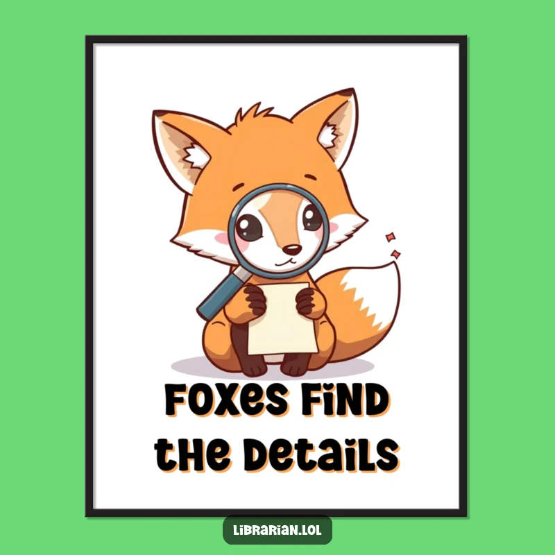 Free Printable Wall Art: Fox Detective Note. Funny Humorous Downloadable Art!