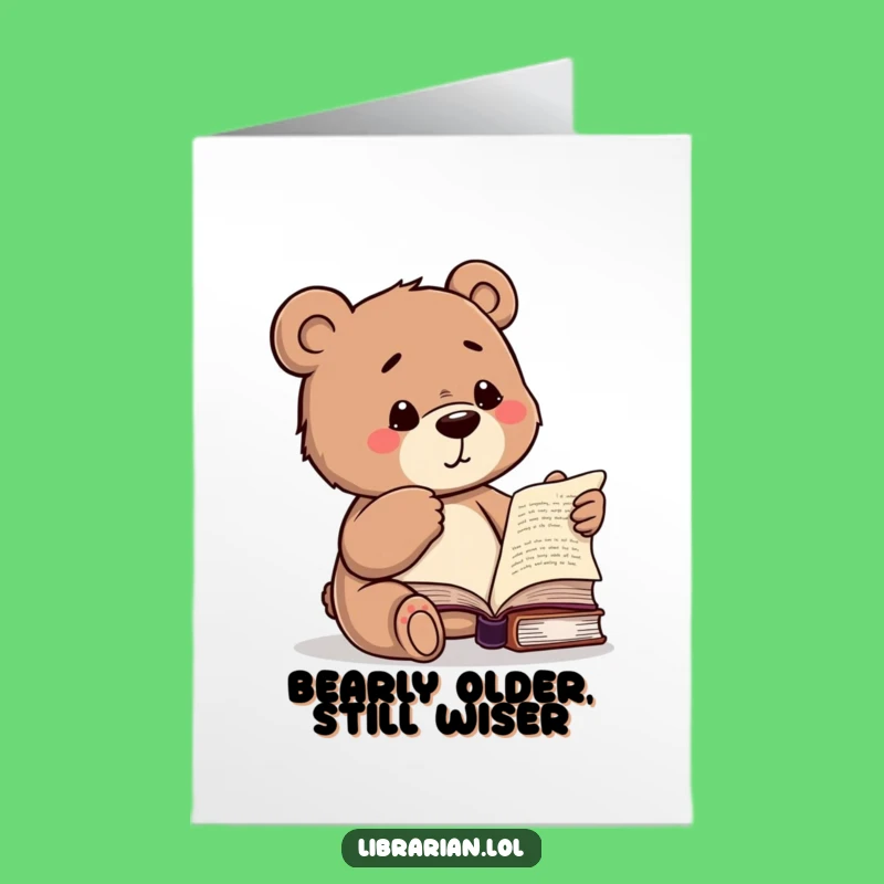 Free Printable Funny Bear Birthday Card - Hilarious Wink Downloadable Gift