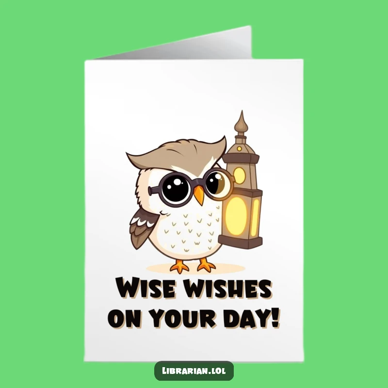 Free Printable Birthday Card: Owl's Wisdom! Funny Downloadable Gift for Wise Ones.