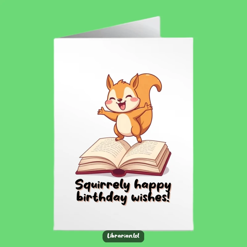 Free Printable Birthday Card: Funny Squirrel Dictionary Gift for Laughs