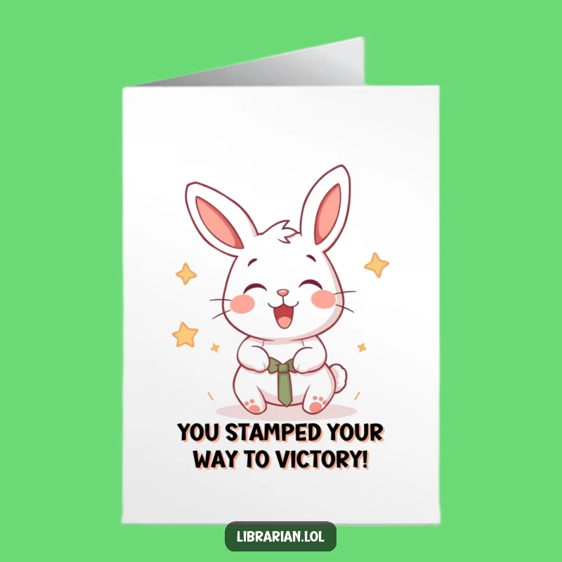 Bunny's Big Stamp: Free Printable Congrats Card & Downloadable