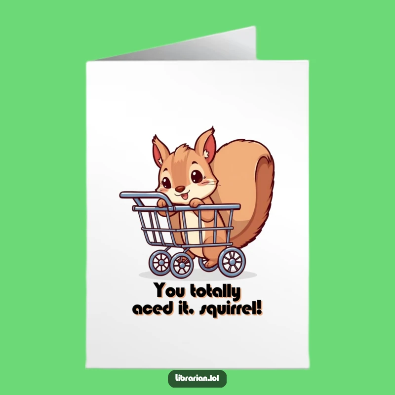 Free Printable Congrats Card: Funny Squirrel Reader, Ideal DIY Downloadable Gift