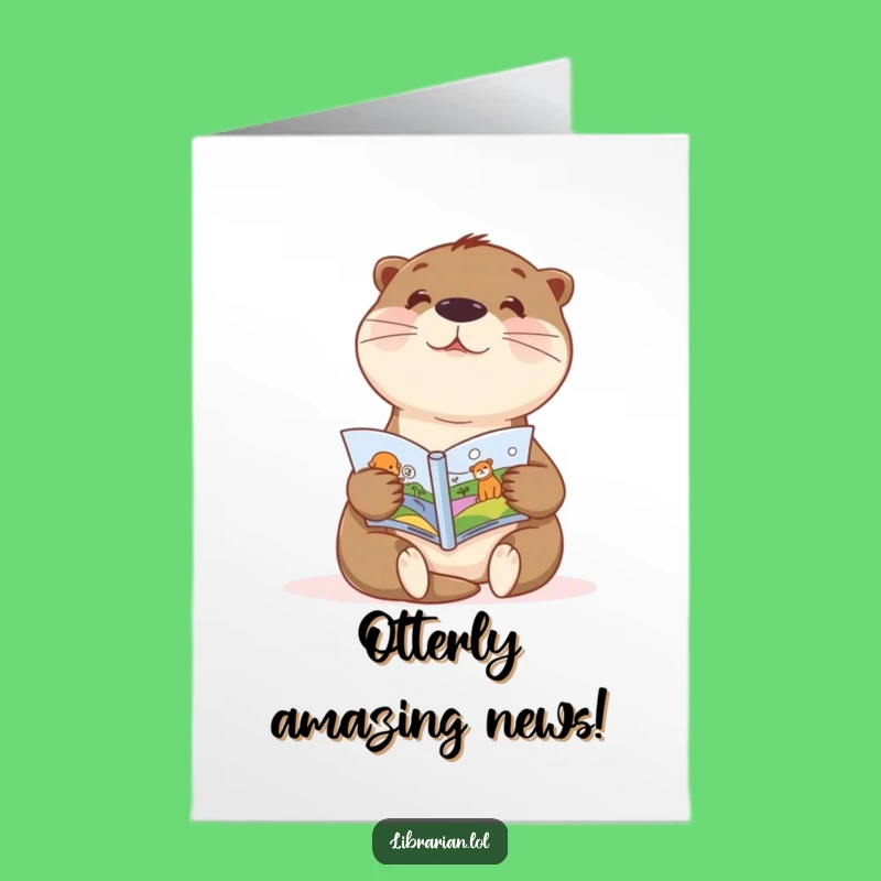 Free Printable Otter Congratulations Card - Joyful Sharing Downloadable Gift