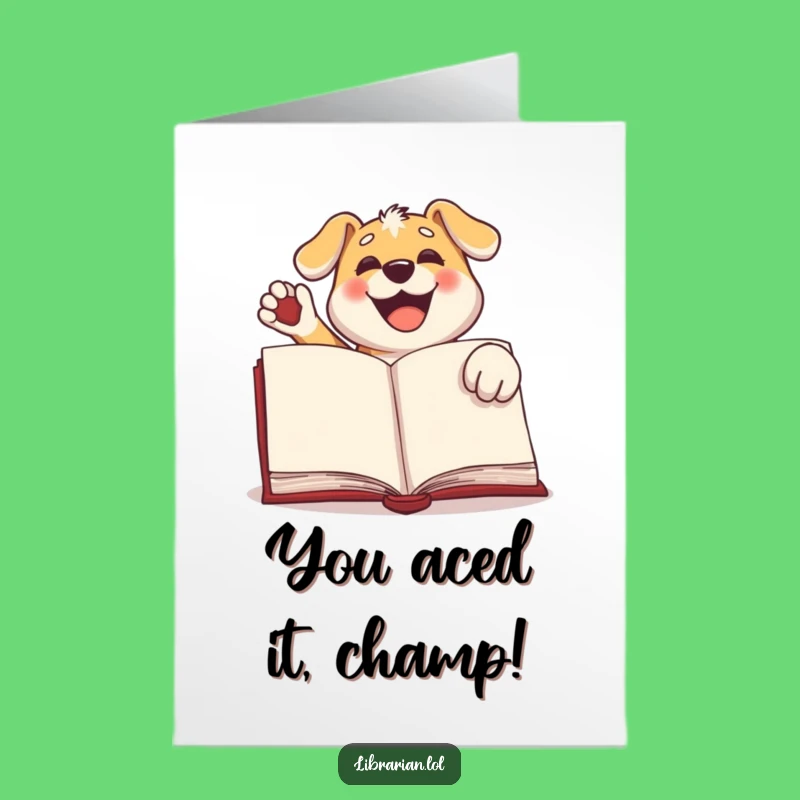 Free Printable Congratulations Card: Dog Paw-Stamps Success, Funny Downloadable for Achievers