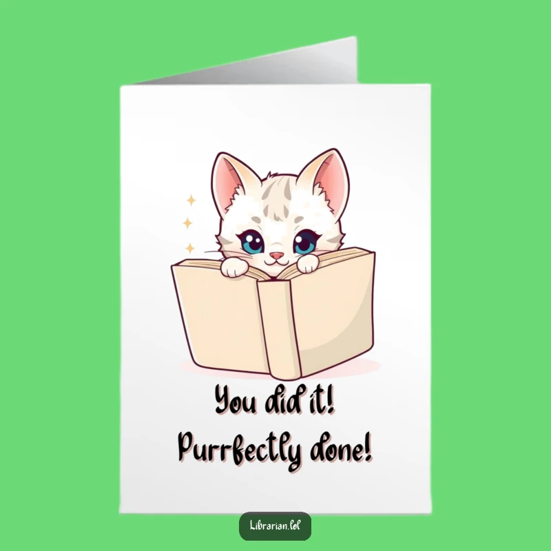 Free Printable Funny Kitten Congratulations Card: Sparkle Surprise Downloadable Gift