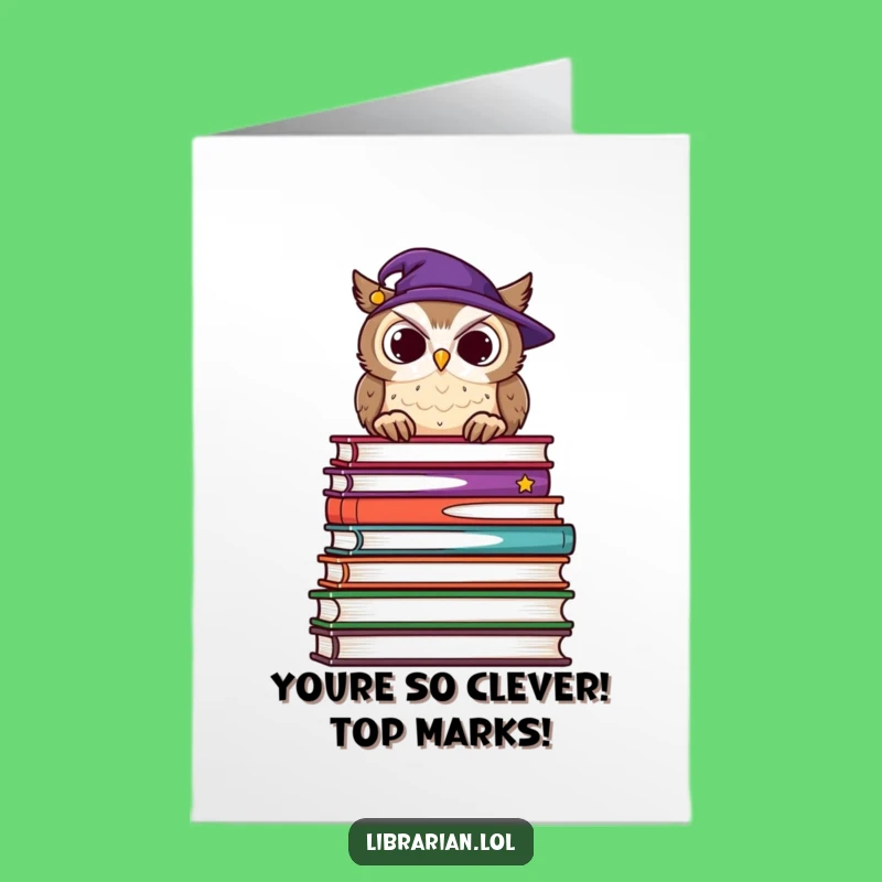 Free Printable Congrats Card: Wise Owl Applauds Success - Downloadable Fun