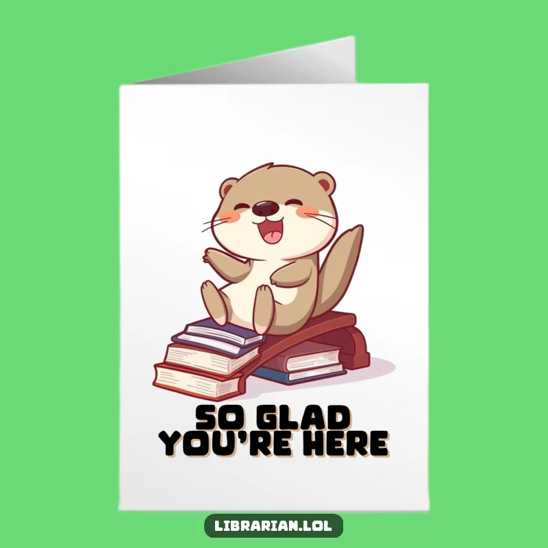 Free Printable Otter Thank You Card: Grateful Glide, Funny Downloadable Gift of Thanks