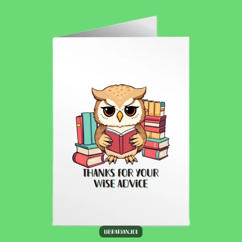Free Printable Owl Thank You Card: Funny Organized Owl Downloadable Greeting