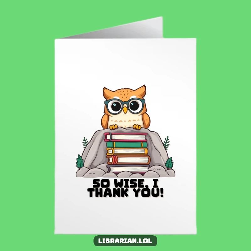 Free Printable Owl Thank You Card: Grateful Reader Funny Downloadable Gift