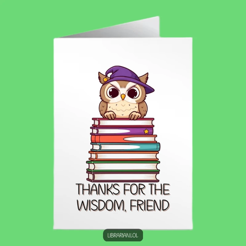 Free Printable Thank You Card: Grateful Wise Owl - Downloadable Appreciation Gift