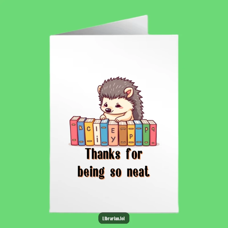 Free Printable Hedgehog Thank You Card - Organized Gratitude Downloadable Gift