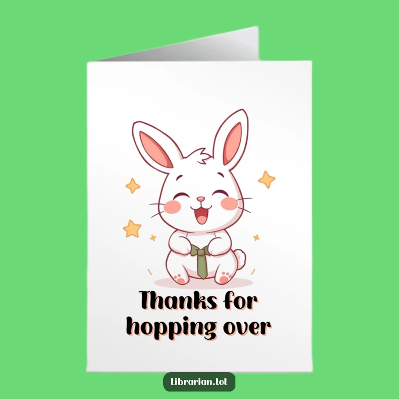 Bunny's Thank You Stamp: Free Printable Card & Downloadable Gift