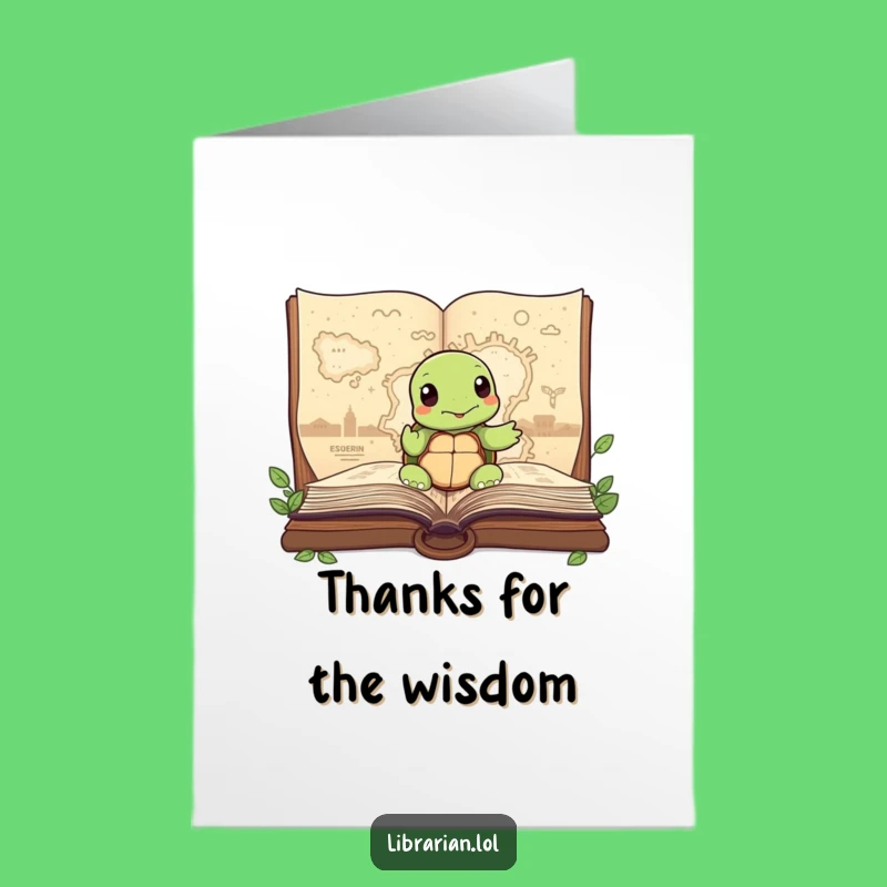 Free Printable Thank You Card: Grateful Turtle Map for Your Guidance