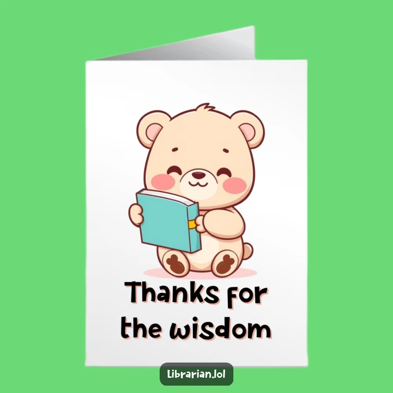 Free Printable Thank You Bear Cub Card: Heartfelt Downloadable Gift for Gratefulness