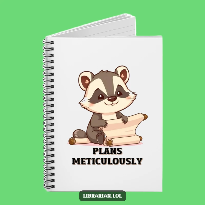 Funny Badger Notebook, Focused Ideas, Efficient Journal Gift