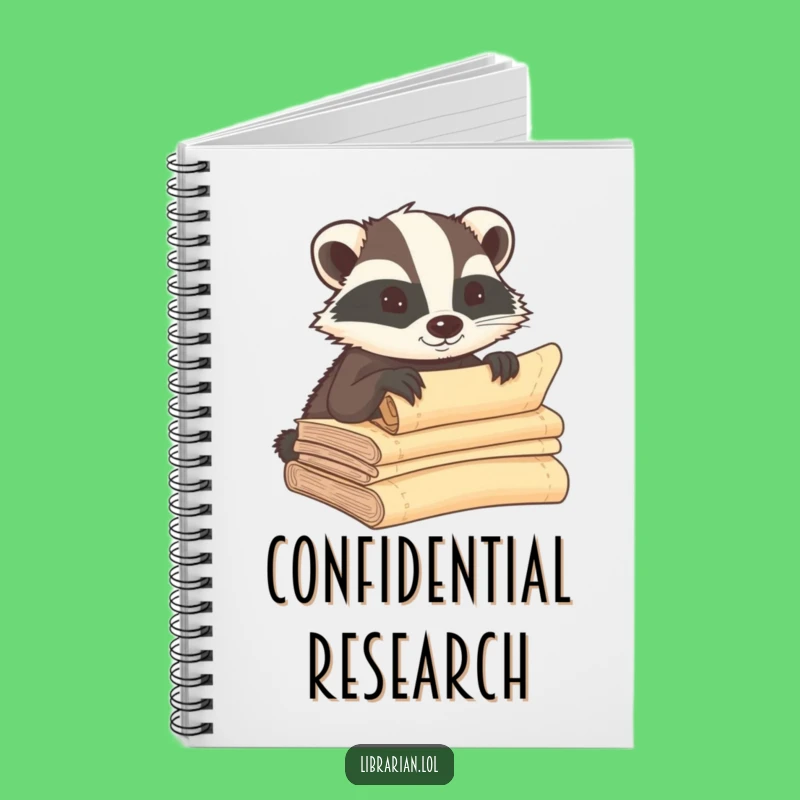 Funny Badger Scroll Notebook - Hilarious Gift for Scribes