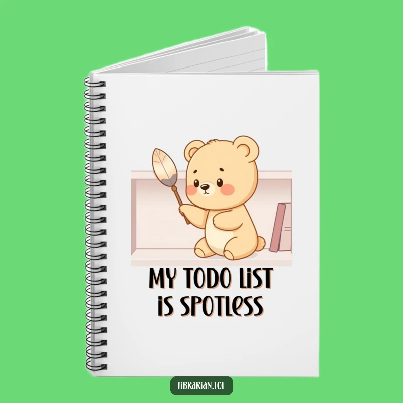 Funny Bear Cub Dusting Notebook - Hilarious Gift for Organized Dreamers