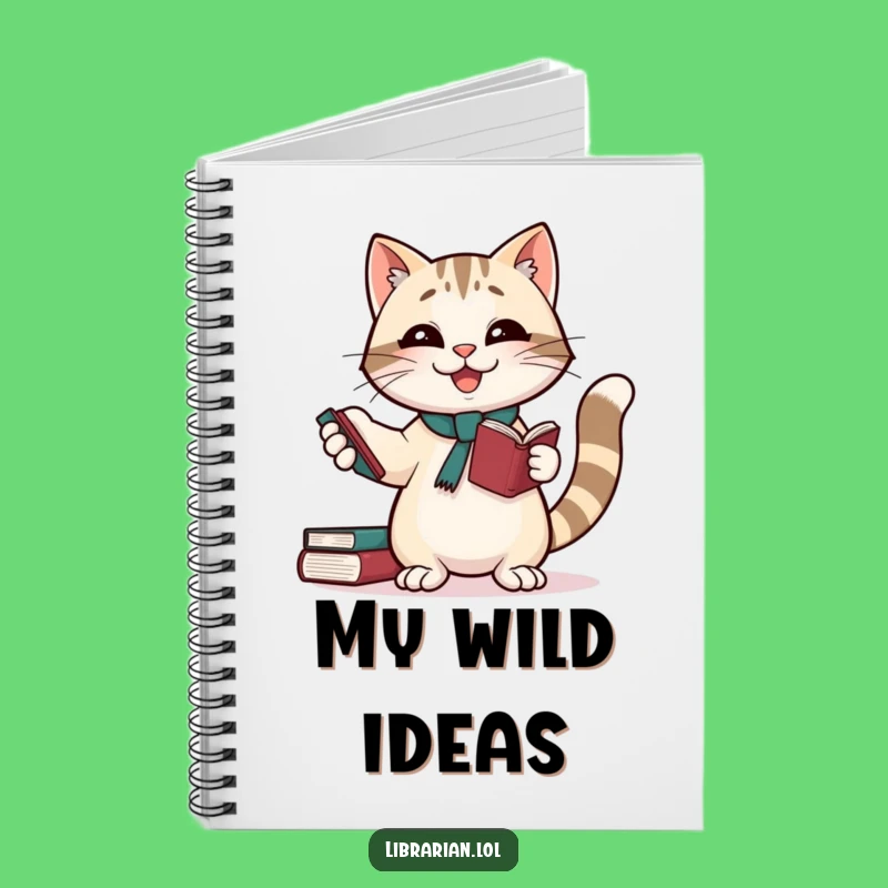 Funny Giggling Cat Librarian Notebook: Jot Down Ideas with Literary Humor!