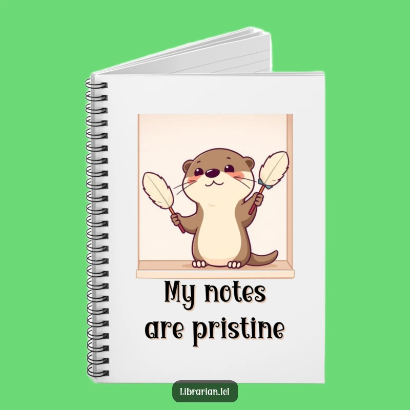Funny Otter Notebook - Neat Cartoon Animal Dusting, Organized & Humorous Gift