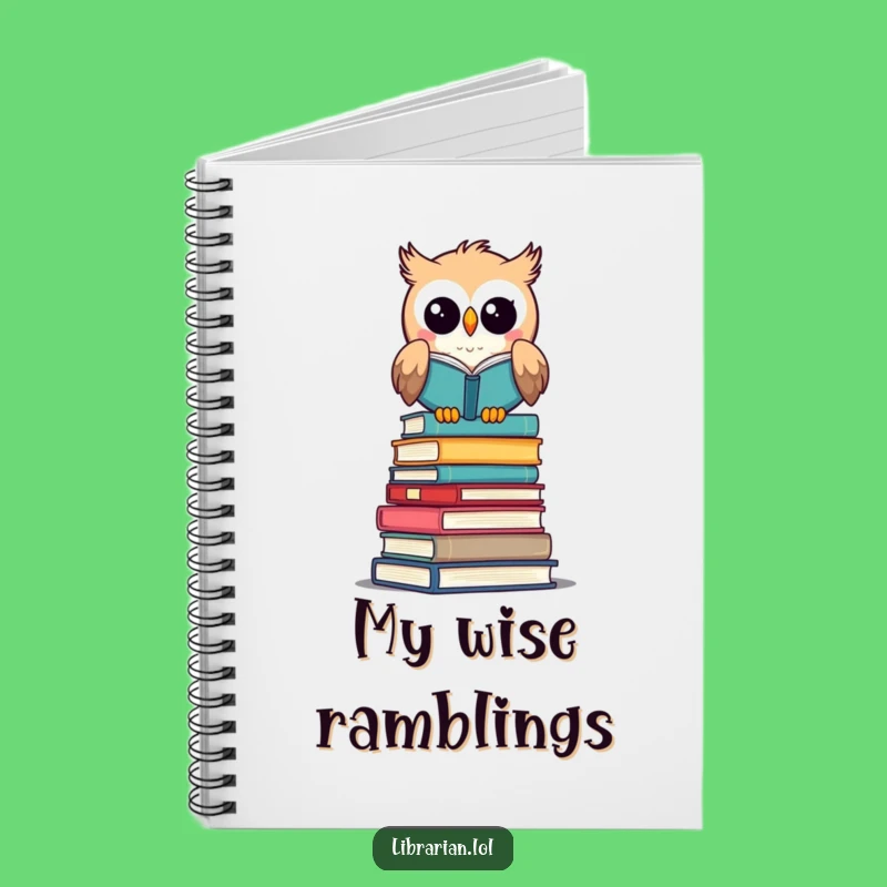 Funny Owl Librarian Notebook: Record Your Wise Thoughts with Humor!