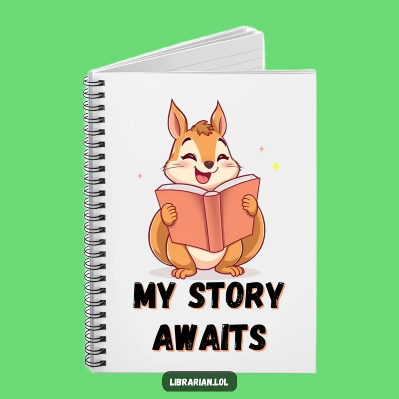 Funny Squirrel Notebook: Enthusiastic Writer's Journal for Book Lovers
