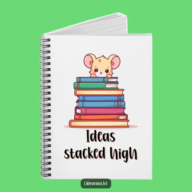 Funny Mouse Notebook, Blank Pages for Ideas, Playful Curiosity Journal Gift