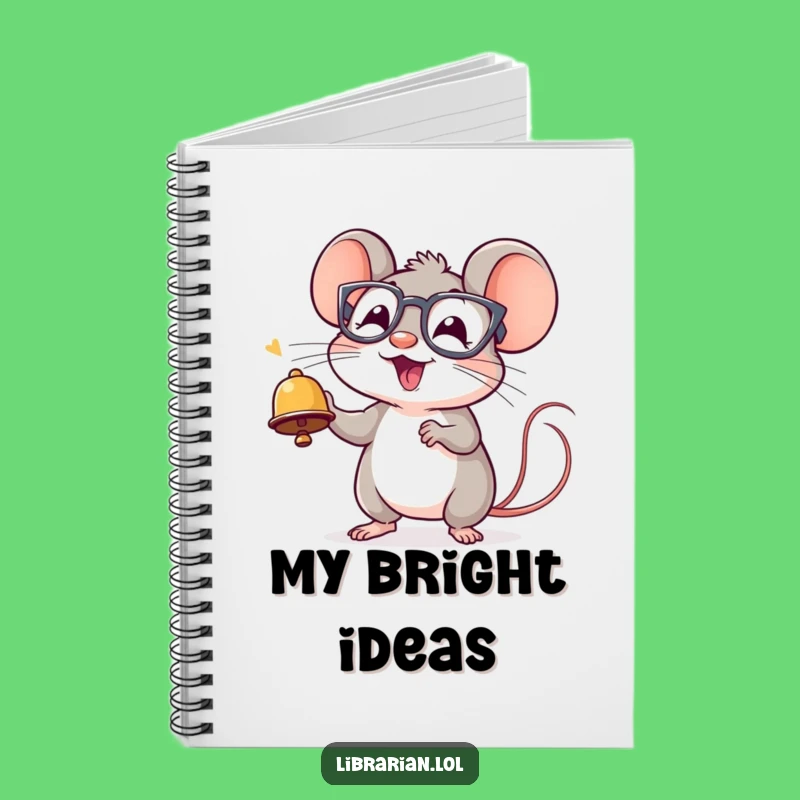 Funny Mouse Notebook: Cheerful Writer's Journal with Spectacles