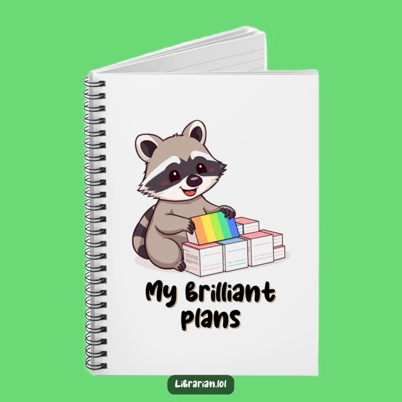 Funny Raccoon Organizer Notebook - Perfect for Notes and Plans