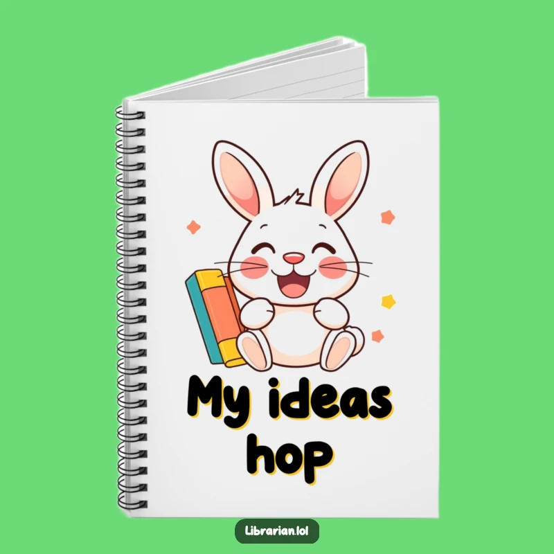 Funny Rabbit Library Notebook: Happy Rabbit Stamps Card, Journal Your Thoughts Hilariously!