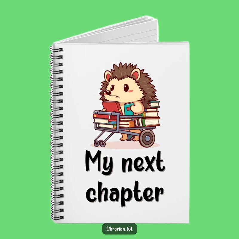 Funny Hedgehog Librarian Notebook - Lined Focused Journal Gift