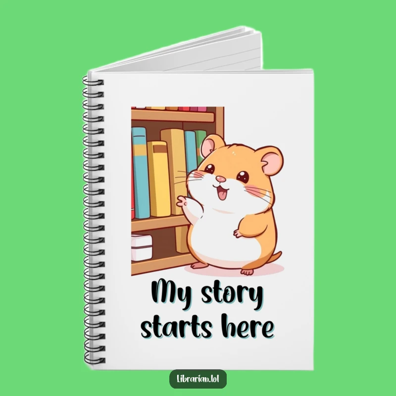 Funny Happy Hamster Bookworm Notebook: Jot Down Reading Notes with Flair Gift