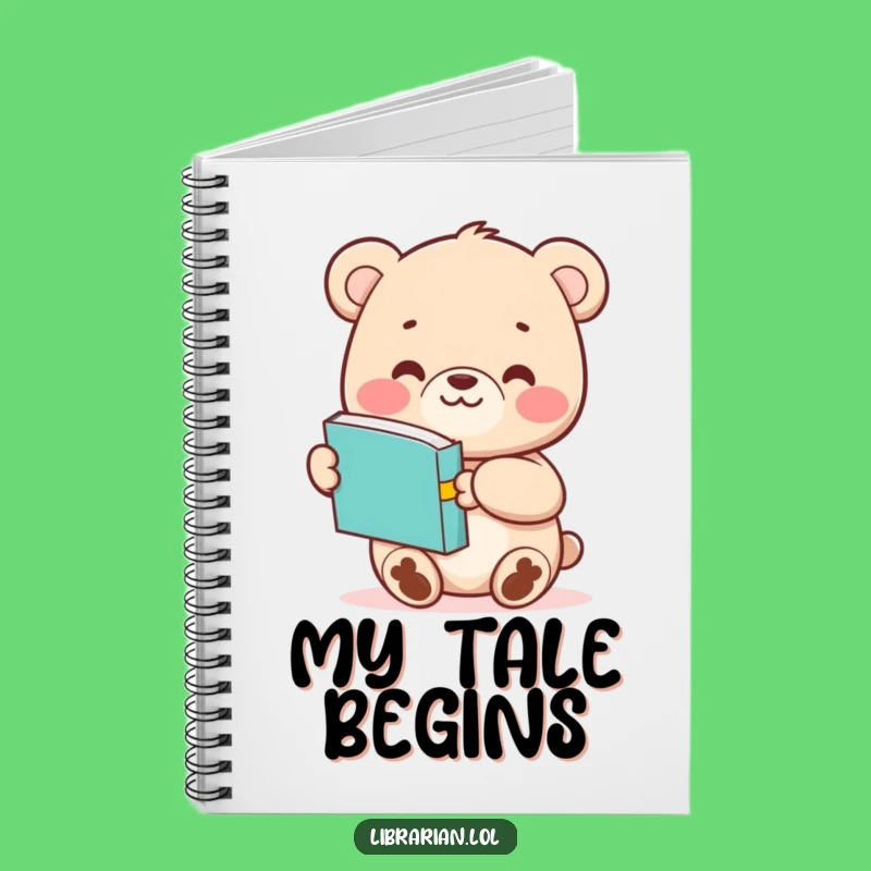 Funny Bear Cub Notebook - Adorable Reading Character Journal Gift