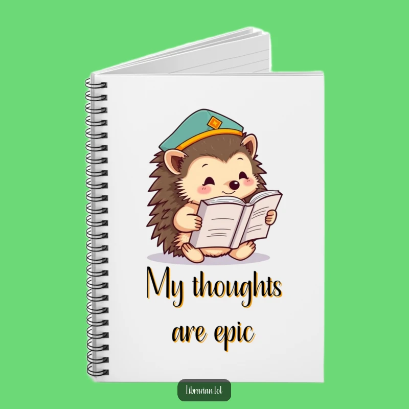 Funny Hedgehog Notebook - Jot Down Ideas with This Hilarious Study Companion