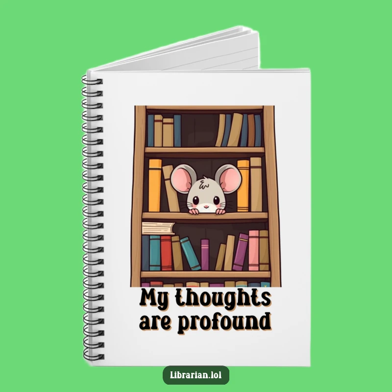 Funny Curious Mouse Notebook: Jot Down Ideas with Literary Humor
