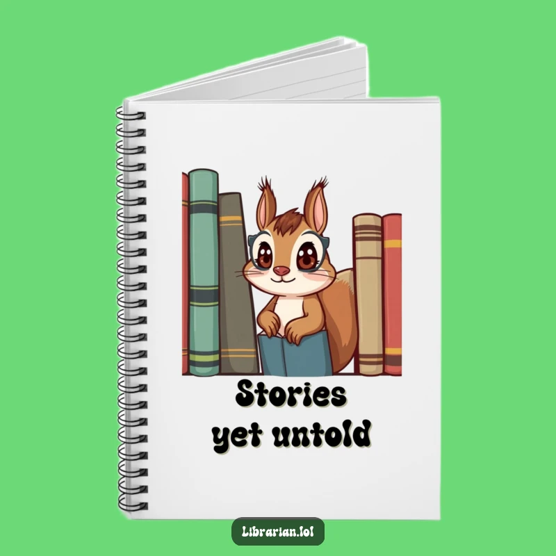 Funny Squirrel Librarian Notebook - Jot Down Ideas with Literary Humor & Charm
