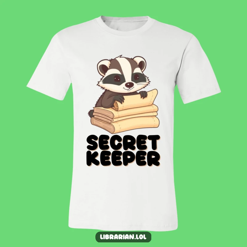 Funny Badger Scroll T-Shirt - Intriguing & Hilarious Gift for Lore Masters