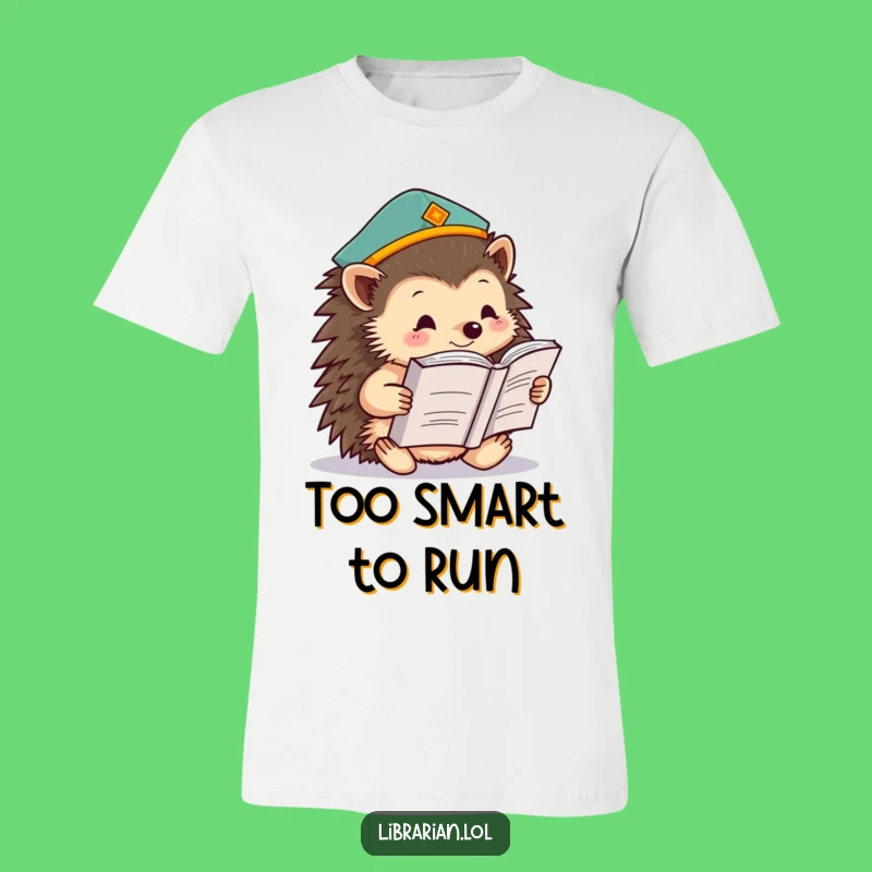 Funny Hedgehog T-Shirt - Adorable Bookworm Graphic Tee for Him or Her