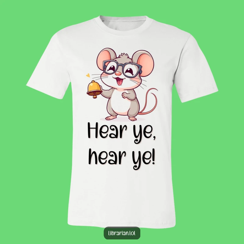 Funny Mouse Spectacles Shirt: Cheerful Bell Ringer Tee for Gifts