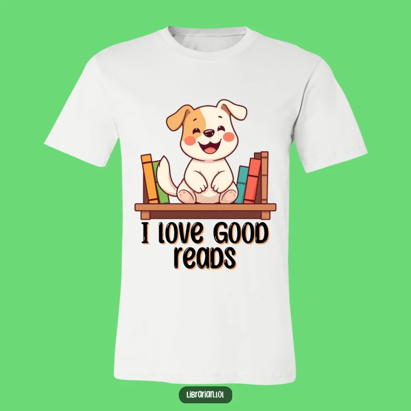 Funny Dog Bookshelf T-Shirt: Wear Your Love for Books and Pups